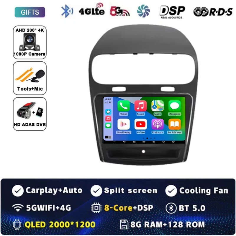 Android 14 For Dodge Journey JC 2011 - 2020 Car Radio Multimedia Player Stereo Wireless Carplay N...