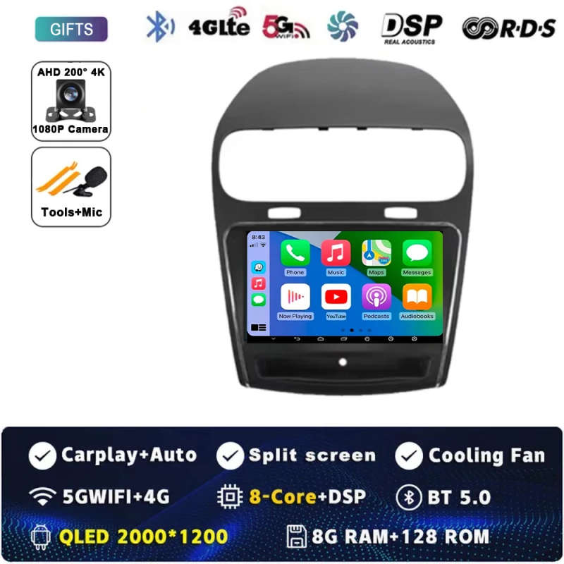Android 14 For Dodge Journey JC 2011 - 2020 Car Radio Multimedia Player Stereo Wireless Carplay N...