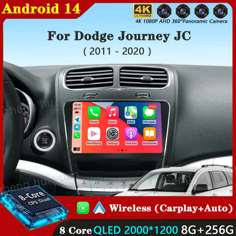 Android 14 For Dodge Journey JC 2011 - 2020 Car Radio Multimedia Player Stereo Wireless Carplay N...