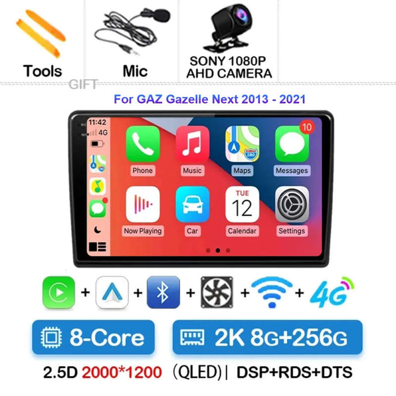 Android 14 For GAZ Gazelle Next 2013 - 2021 Car Radio Multimedia Video Player Navigation GPS Carp...