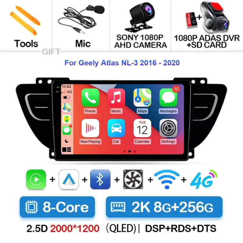 Android 14 For Geely Atlas NL-3 2016 - 2020 Car Radio Multimedia Video Player Navigation stereo G...