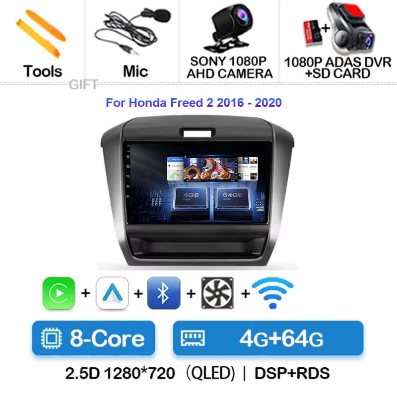 Android 14 For Honda Freed 2 2016 - 2020 Car Radio Multimedia Video Player Navigation stereo GPS ...