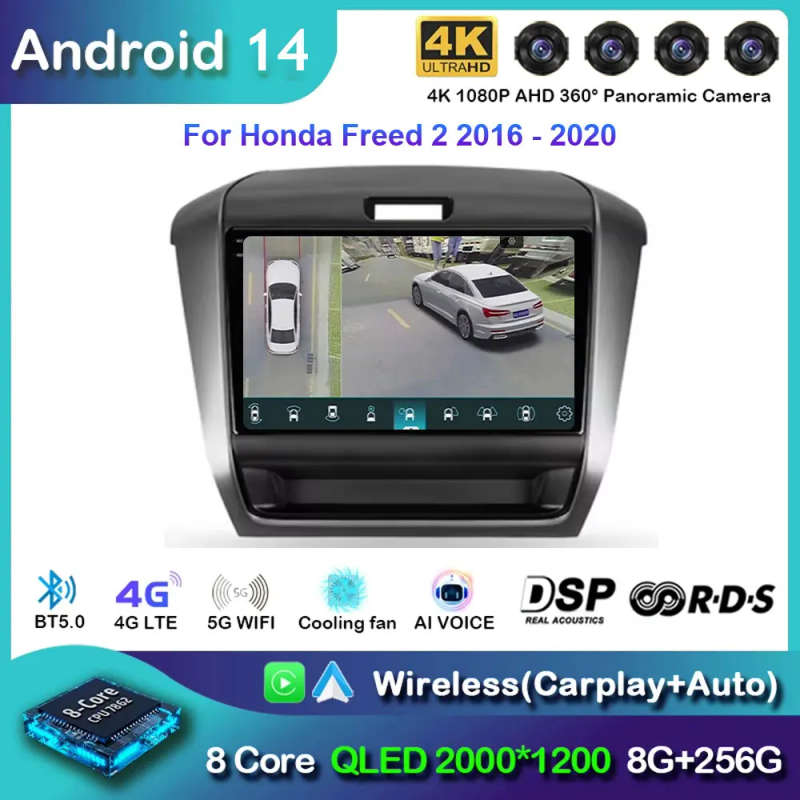 Android 14 For Honda Freed 2 2016 - 2020 Car Radio Multimedia Video Player Navigation stereo GPS ...