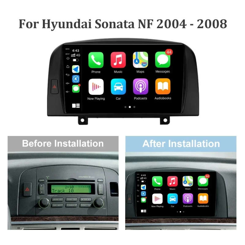 Android 14 For Hyundai SONATA NF 2004 2005 2006 - 2008 Car Radio Navigation Multimedia Player Ste...