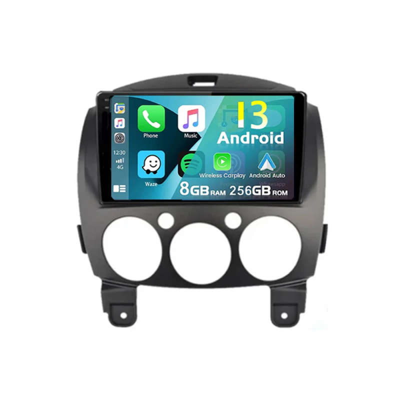 Android 14 For MAZDA 2 Mazda2 2007 - 2014 Car Radio Stereo Multimedia Navigation GPS Video Player...