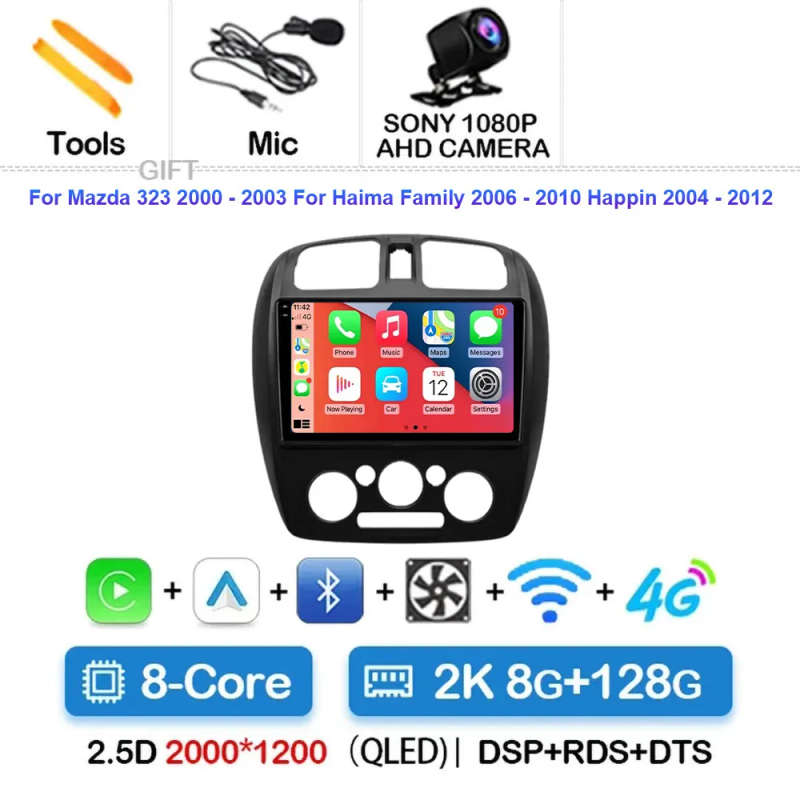 Android 14 For Mazda 323 2000 - 2003 Car Radio Navigation Multimedia Player Stereo GPS WiFi+4G wi...