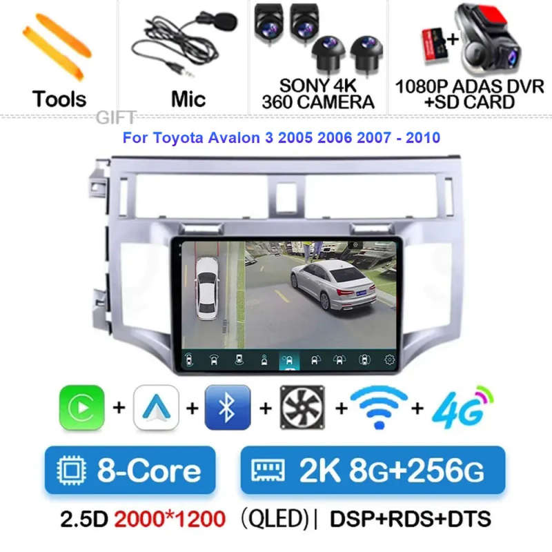 Android 14 For Toyota Avalon 3 2005 2006 2007 - 2010 Car Radio Navigation Multimedia Player Stere...