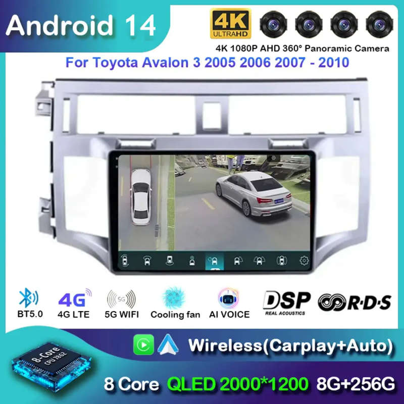 Android 14 For Toyota Avalon 3 2005 2006 2007 - 2010 Car Radio Navigation Multimedia Player Stere...