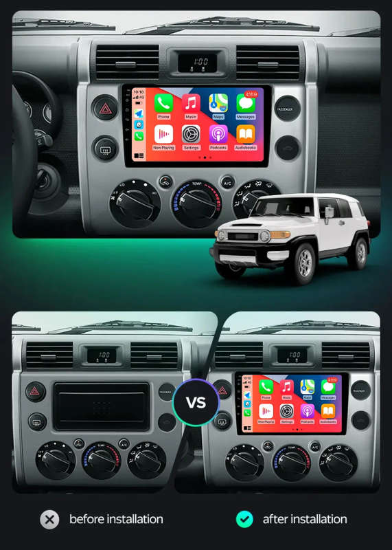 Android 14 For Toyota FJ Cruiser J15 2006 2007 2008 - 2020 Car Radio Multimedia Player GPS Naviga...