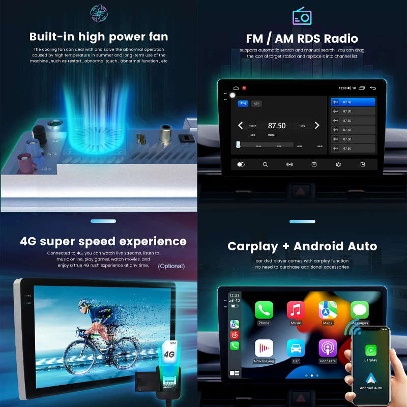 Android 14 KIA K5 Carplay Car Radio For Optima 3 TF 2010 - 2015 Navigation Multimedia GPS Player ...