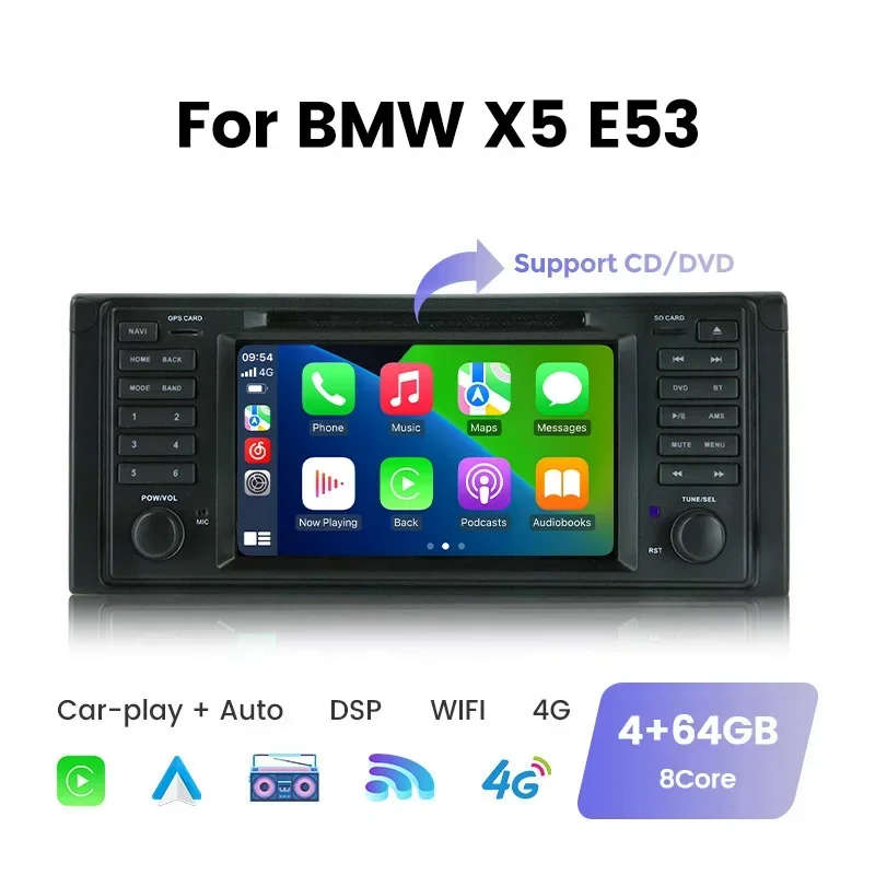 Android Car Intelligent System Auto Radio for BMW X5 E53 E39 E38 1996-2004 Multimedia Player GPS ...
