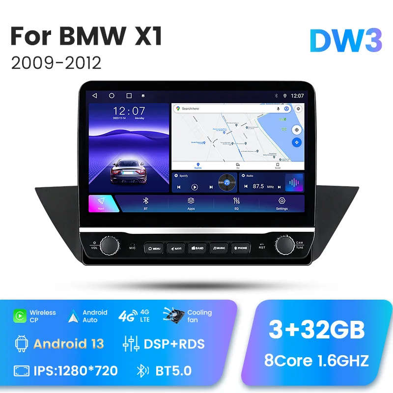 Android OS Wireless CarPlay Car Radio Multimedia Video Player Navigation GPS BT5.0 WIFI 2 Din Hea...