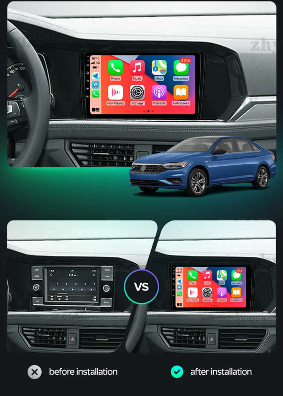 Android14 Car Radio For Volkswagen Jetta 7 2018 2019 2020 2021 2022 Navigation GPS Multimedia Vid...