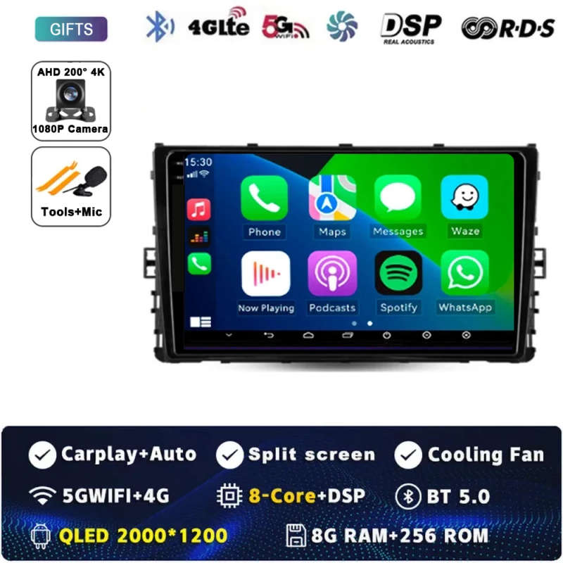 Android14 Car Radio For Volkswagen Jetta 7 2018 2019 2020 2021 2022 Navigation GPS Multimedia Vid...