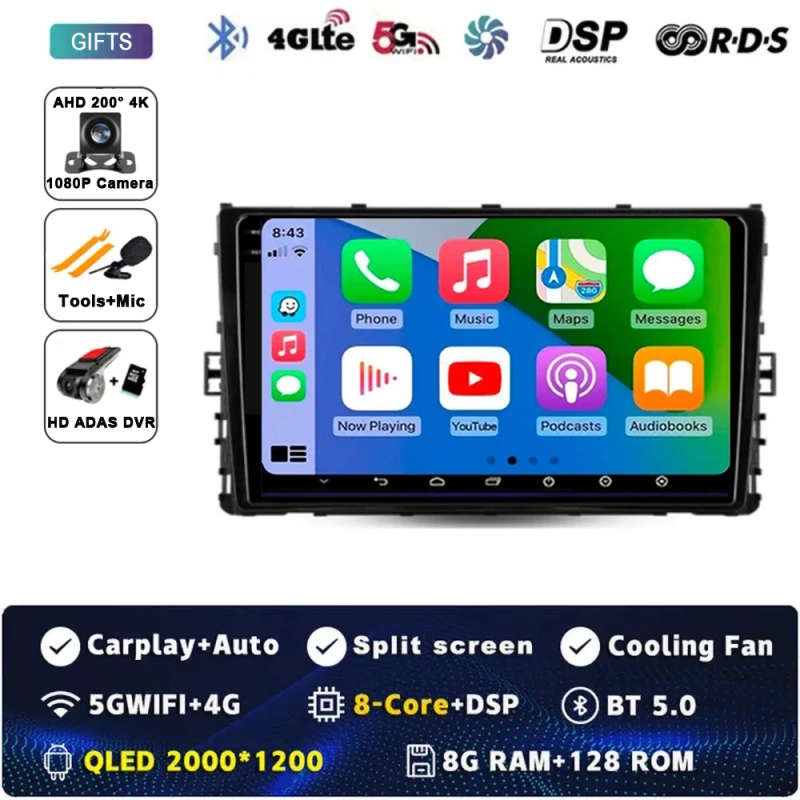 Android14 Car Radio For Volkswagen Jetta 7 2018 2019 2020 2021 2022 Navigation GPS Multimedia Vid...
