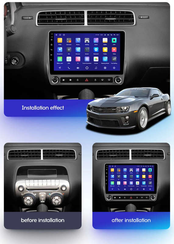 Car Radio Android 14 For Chevrolet Camaro 6 2008 - 2016 GPS Navigation Stereo Multimedia Player V...