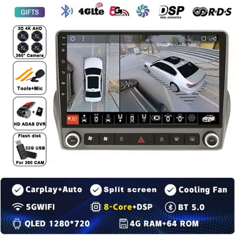 Car Radio Android 14 For Chevrolet Camaro 6 2008 - 2016 GPS Navigation Stereo Multimedia Player V...