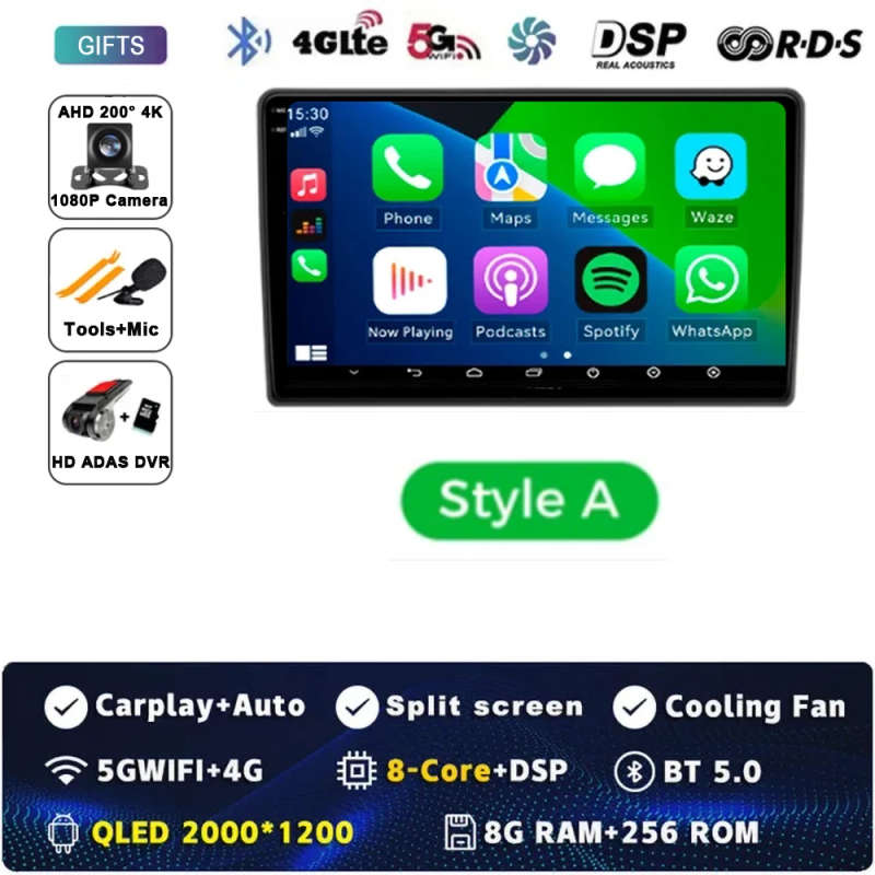 Car Radio Android 14 For Volkswagen VW Golf 4 IV 2002-2008 Jetta MK4 Classics Multimedia Player C...