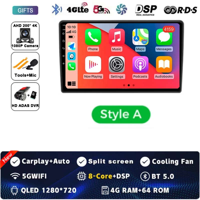 Car Radio Android 14 For Volkswagen VW Golf 4 IV 2002-2008 Jetta MK4 Classics Multimedia Player C...