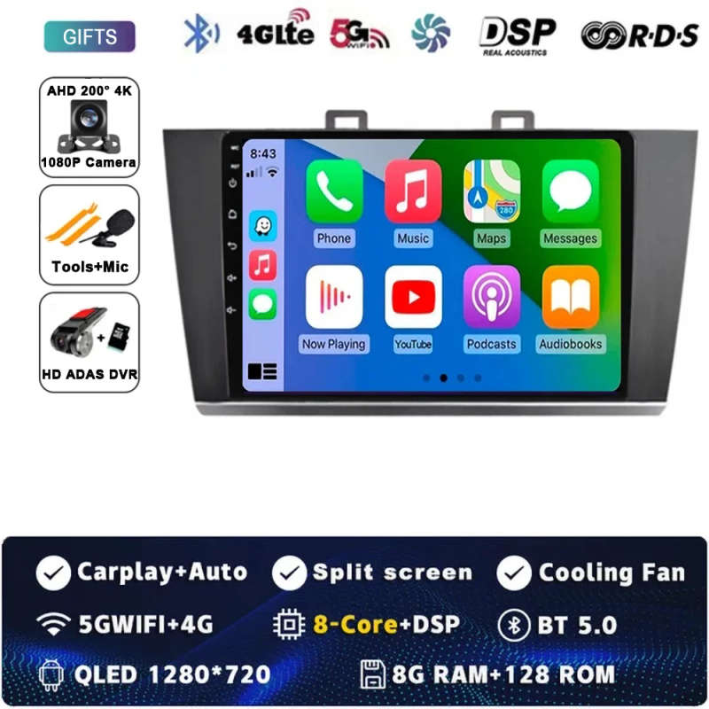 For Subaru Outback Legacy 2014-2016 2017 2018 Android 14 Car Radio Navigation Multimedia Player S...