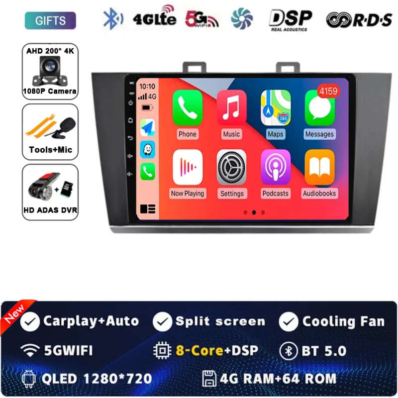 For Subaru Outback Legacy 2014-2016 2017 2018 Android 14 Car Radio Navigation Multimedia Player S...