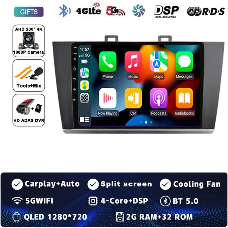 For Subaru Outback Legacy 2014-2016 2017 2018 Android 14 Car Radio Navigation Multimedia Player S...