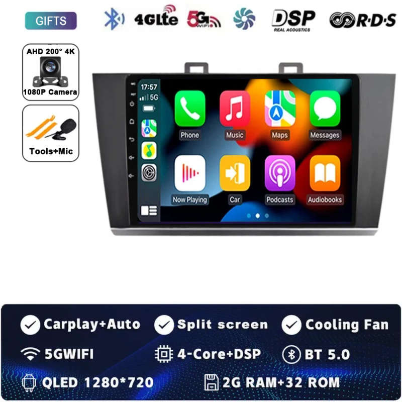 For Subaru Outback Legacy 2014-2016 2017 2018 Android 14 Car Radio Navigation Multimedia Player S...