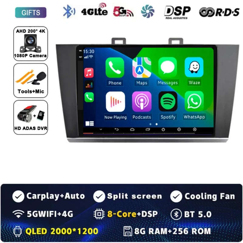 For Subaru Outback Legacy 2014-2016 2017 2018 Android 14 Car Radio Navigation Multimedia Player S...