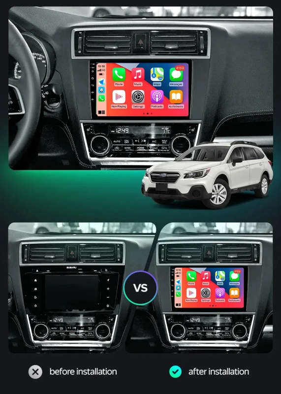For Subaru Outback Legacy 2014-2016 2017 2018 Android 14 Car Radio Navigation Multimedia Player S...