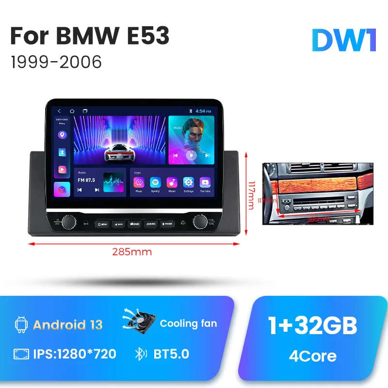 Large Screen Android 13 Car Radio for BMW E53 1999 - 2006 Multimedia Player Stereo Navigation GPS...
