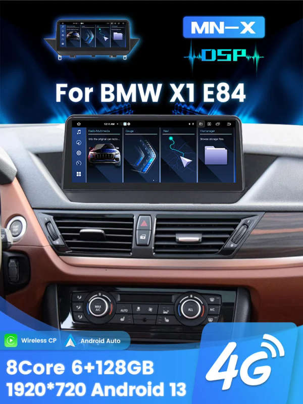 Wireless Carplay Android 13 Touch Screen Auto for BMW X1 E84 2009-2015 2 Din 4G WiFi Carplay Mult...
