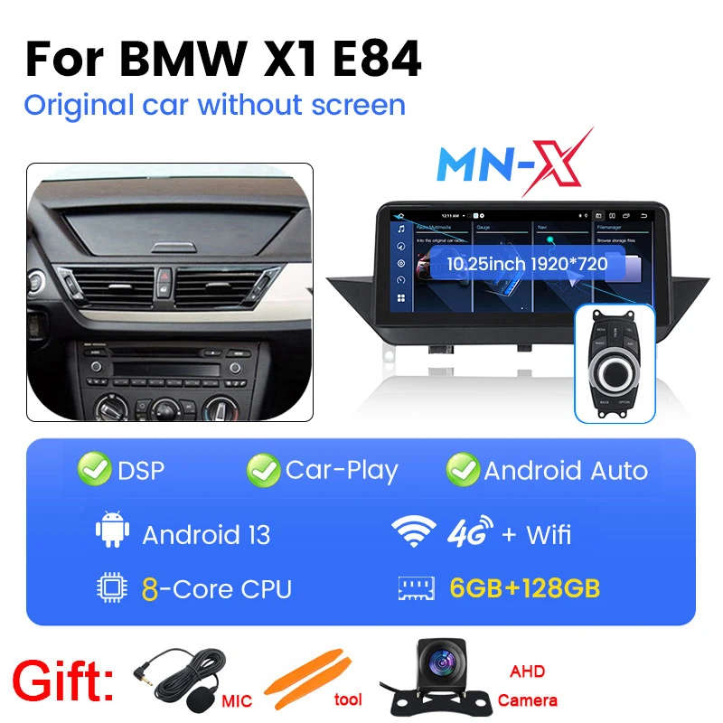 Wireless Carplay Android 13 Touch Screen Auto for BMW X1 E84 2009-2015 2 Din 4G WiFi Carplay Mult...