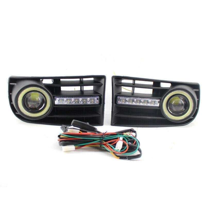 Pair Car BUMPER GRILLE FOG LIGHT LED LAMP Fit FOR VW Golf MK5 2003-2009
