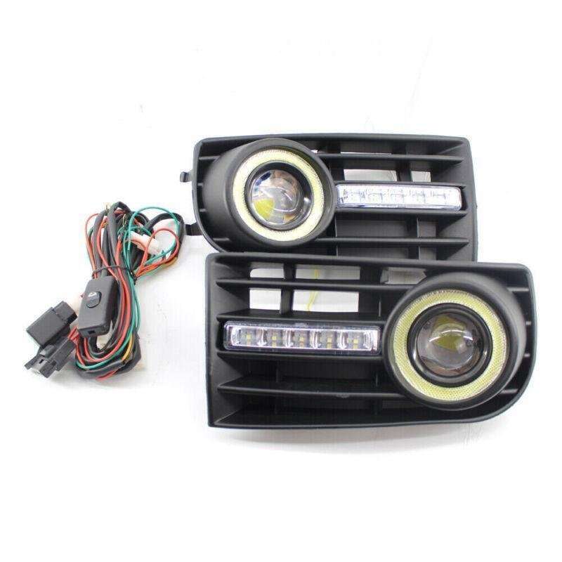 Pair Car BUMPER GRILLE FOG LIGHT LED LAMP Fit FOR VW Golf MK5 2003-2009