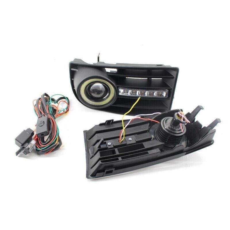 Pair Car BUMPER GRILLE FOG LIGHT LED LAMP Fit FOR VW Golf MK5 2003-2009