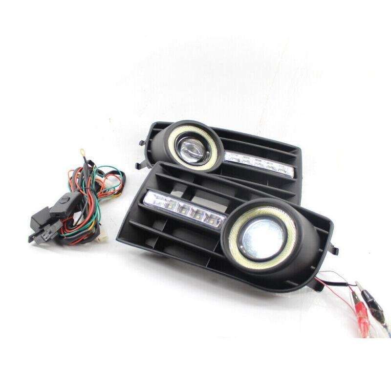 Pair Car BUMPER GRILLE FOG LIGHT LED LAMP Fit FOR VW Golf MK5 2003-2009