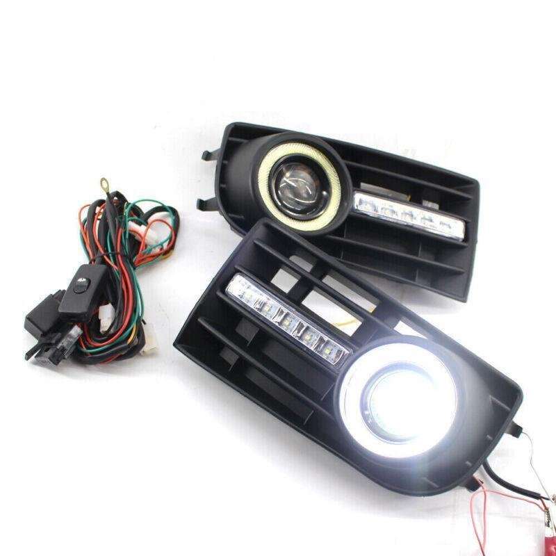 Pair Car BUMPER GRILLE FOG LIGHT LED LAMP Fit FOR VW Golf MK5 2003-2009