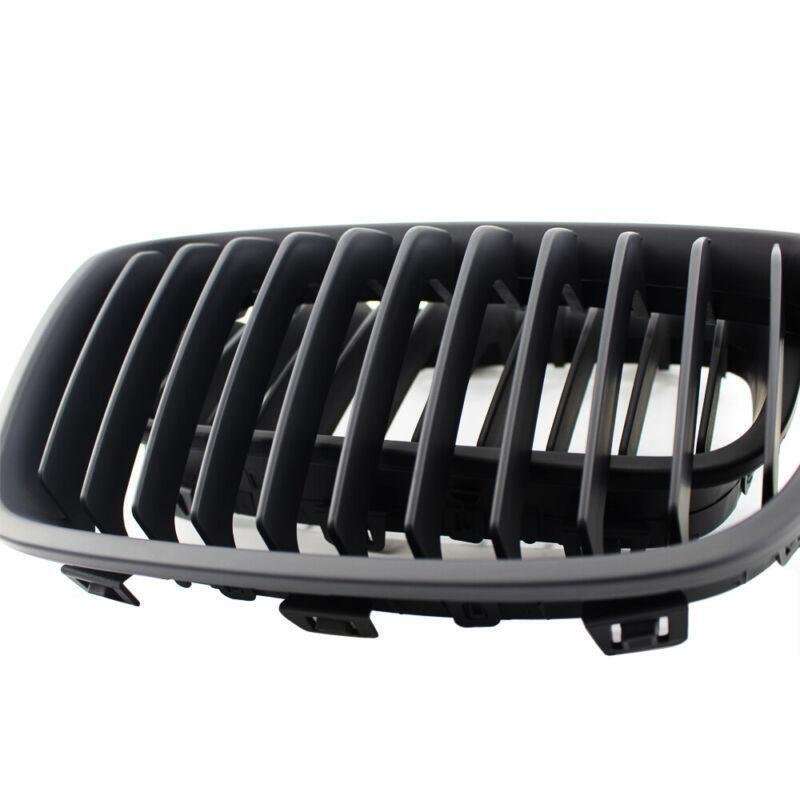 2X/Set Car Front Flat Black Grille Fits for BMW 1 Series F20 11-14 Mesh Grill