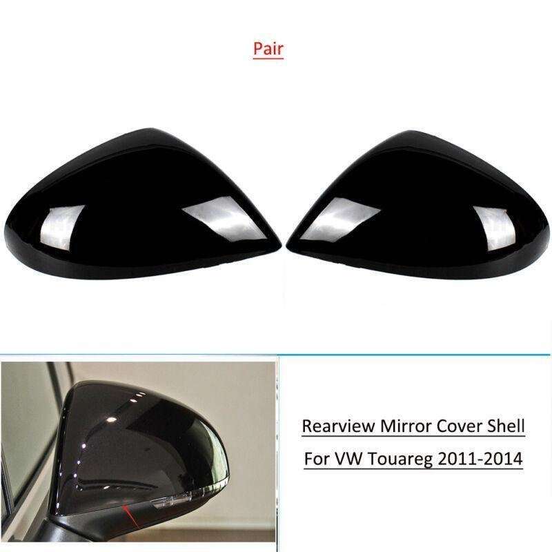 Pair Rear View Mirror Cover Painted Cap For VW Touareg 2011-2014