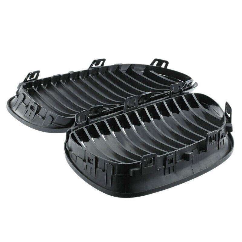 2X/Set Front Grille Shiny Black Fit for BMW E92 E93 10-15 Facelift Mesh Grill
