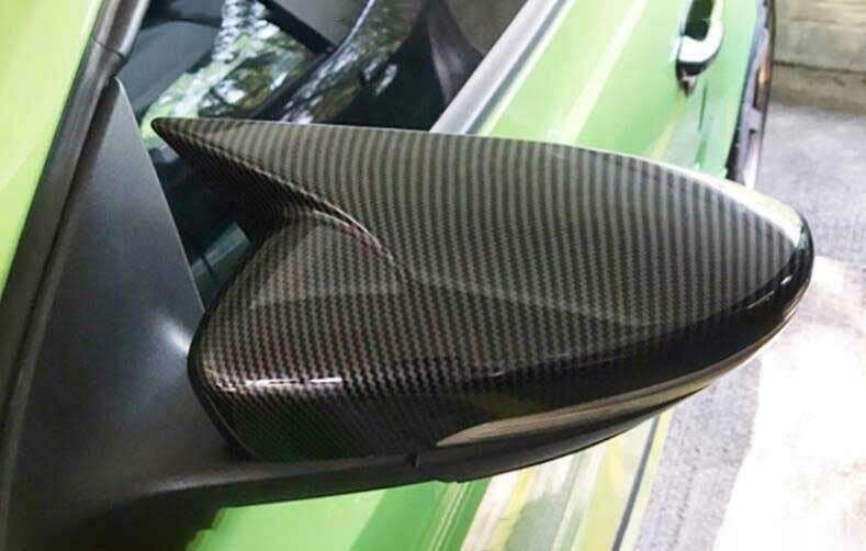 For Volkswagen Jetta 2012-2018 Carbon Fiber OX Horn Rear View Mirror Cover 2pcs