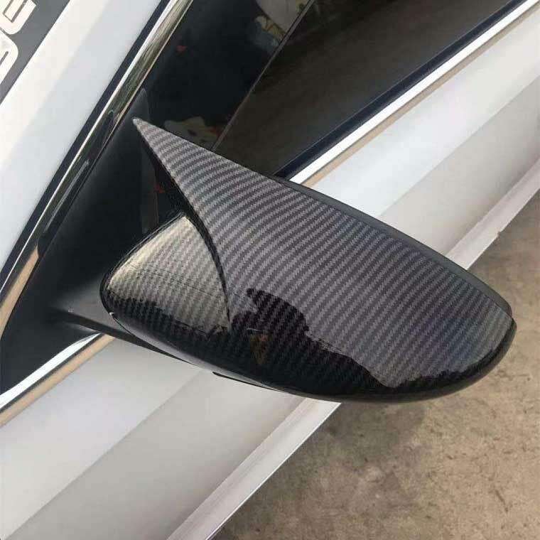 For Volkswagen Jetta 2012-2018 Carbon Fiber OX Horn Rear View Mirror Cover 2pcs