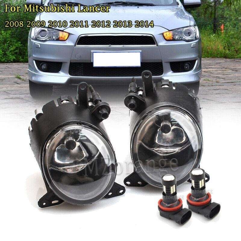 LED Bumper Fog Lights Lamps For Mitsubishi Lancer 2008 2009 2010 2011-2014 PAIR