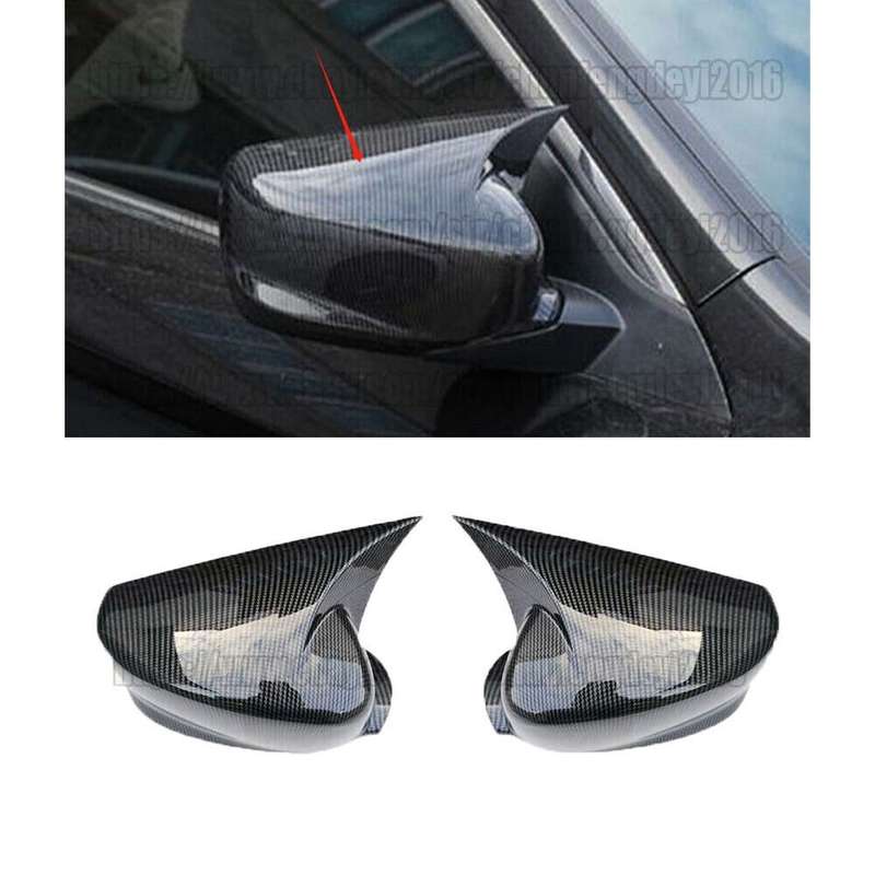2pc Carbon Fiber OX Horn Rear View Side Mirror Cover Trim For Honda Accord 08-13