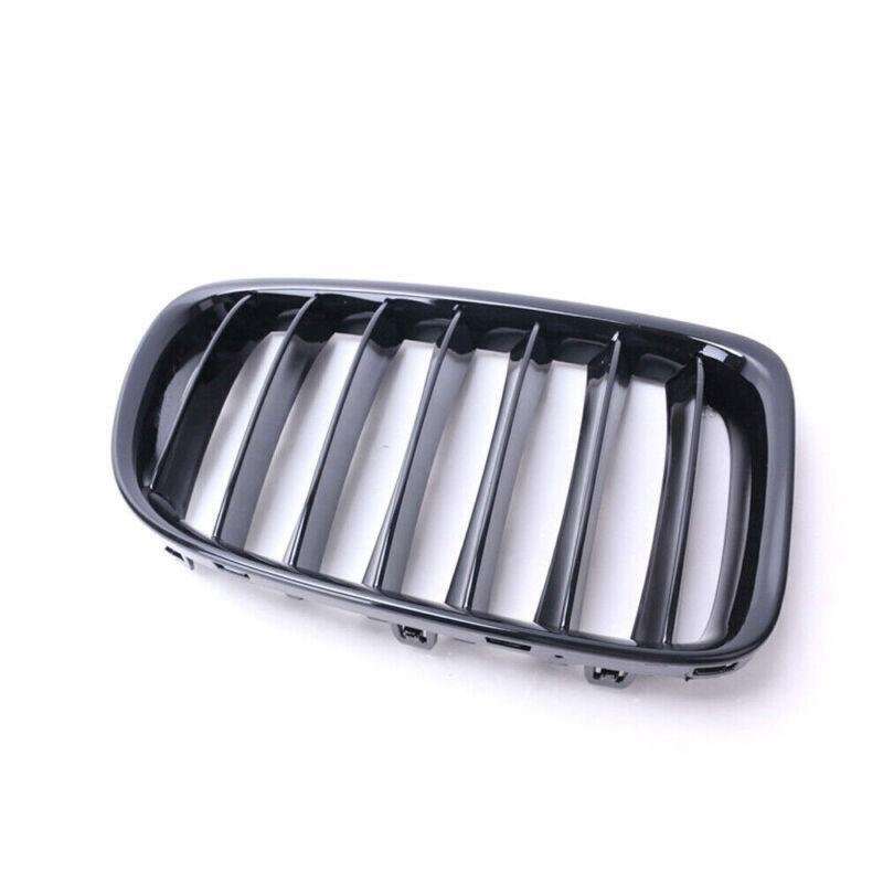 Front Gloss Black For BMW E84 X1 M Kidney Sport Hood Grill SUV 2012-15 LH&amp;RH Set