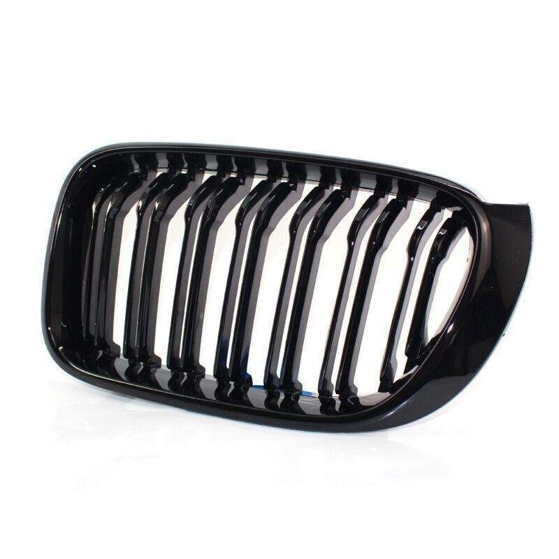 GLOSS BLACK Front Hood Grille Fit FOR BMW F25LCI X3 F26 X4 15-17 Twin Line