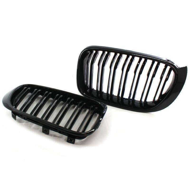 GLOSS BLACK Front Hood Grille Fit FOR BMW F25LCI X3 F26 X4 15-17 Twin Line