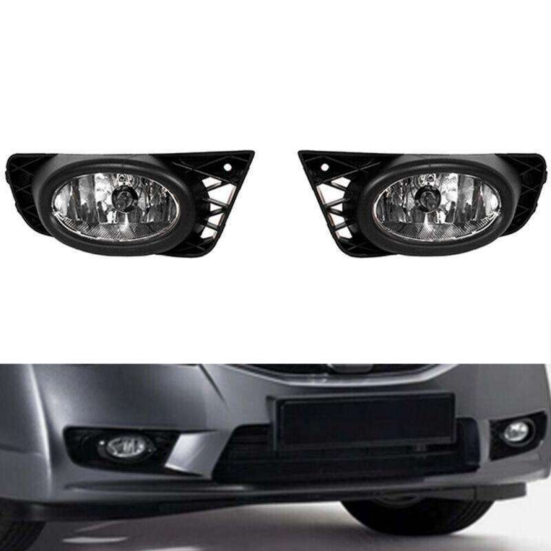 Front Bumper Fog Lights Lamp Black Cover For Honda Civic 4DOOR 2009-2011 Pair