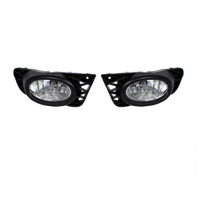 Front Bumper Fog Lights Lamp Black Cover For Honda Civic 4DOOR 2009-2011 Pair