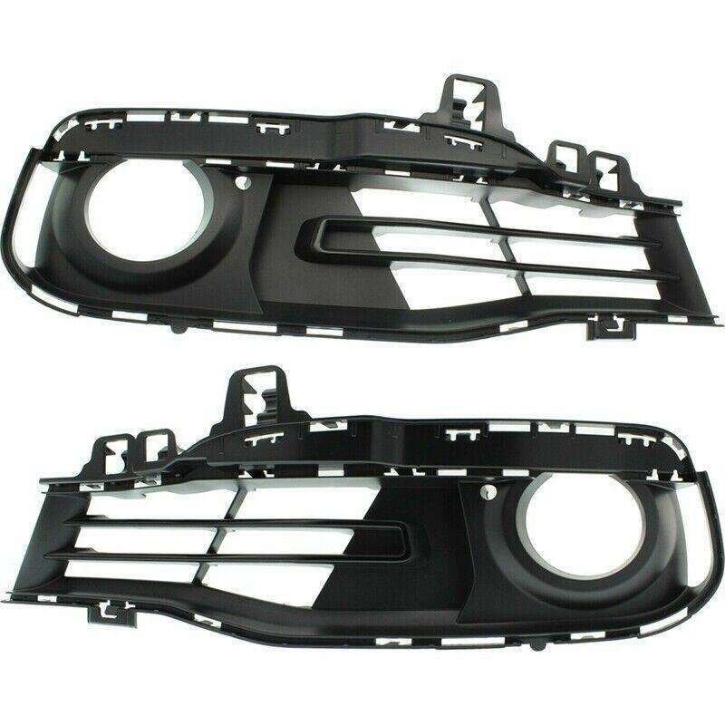 Pair Front Bumper Fog Light Grille Cover For BMW F30 F31 LCI 2016-2019